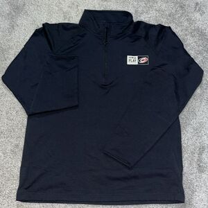 New Carolina Hurricanes Black T neck 1/4 zip NHL LS sweater sweatshirt shirt L